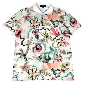 Fred Perry Amy Winehouse Floral Print Polo Shirt Silky Peach